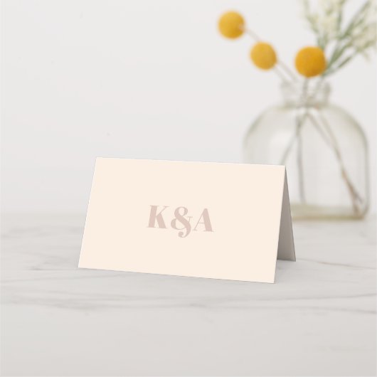 Nostalgische Charm Retro Wedding Platzkarte (Rückseite)