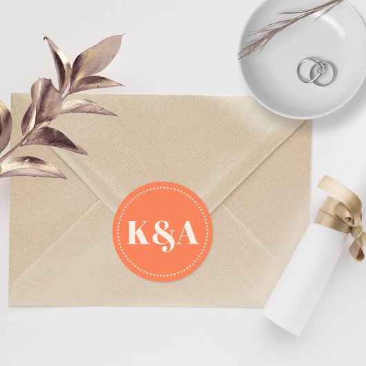 Nostalgische Charm Retro Wedding Runder Aufkleber