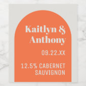 Nostalgische Charm Retro Wedding Weinetikett (Einzelnes Label)