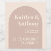 Nostalgische Charm Retro Wedding Weinetikett (Einzelnes Label)