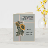 Nostalgische Deko Notenband-Beileid-Karte Karte (Gelbe Blume)