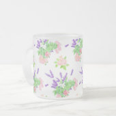 Nostalgische Düfte des Sommer-Pattern-Glasmugs Mattglastasse (Vorderseite Links)
