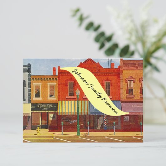 Nostalgische Einladung (Stehend Vorderseite)