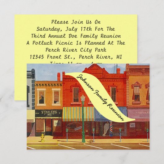 Nostalgische Einladung (Vorne/Hinten)