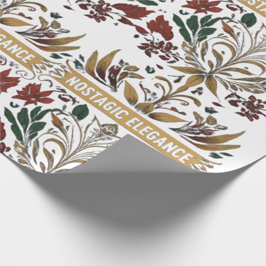 Nostalgische Elegance Quote Wrapping Sheet Geschenkpapier (Ecke)