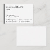 Nostalgische Fachkarte für Gesundheitswesen Visitenkarte (Vorne/Hinten)