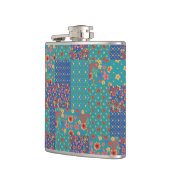 Nostalgische falsche Patchwork-Muster-Hip-Flasche Flachmann (Links)