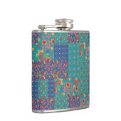 Nostalgische falsche Patchwork-Muster-Hip-Flasche Flachmann (Rechts)
