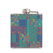 Nostalgische falsche Patchwork-Muster-Hip-Flasche Flachmann (Rückseite)
