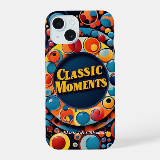 "Nostalgische Farben" iPhone 15 Hülle (Rückseite)