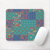 Nostalgische Faux-Patchwork-Muster-Mauspad Mousepad (Mit Mouse)