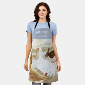 Nostalgische Feldgänse Personalisiert Light Blue Schürze (Getragen)