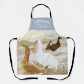 Nostalgische Feldgänse Personalisiert Light Blue Schürze (Vorderseite)