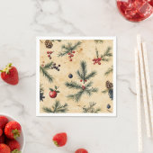 Nostalgische Ferienanlage Pine Parchment Découpage Serviette (Beispiel)