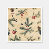 Nostalgische Ferienanlage Pine Parchment Découpage Serviette (Vorderseite)