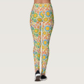 Nostalgische Flora Creme Leggings (Rückseite)