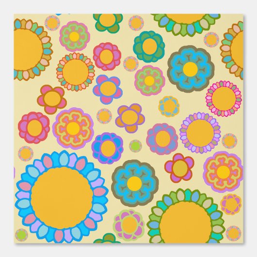 Nostalgische Flora Creme Tapete (Vorderseite)