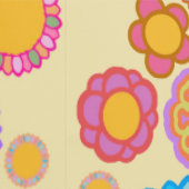 Nostalgische Flora Creme Tapete (Naht)