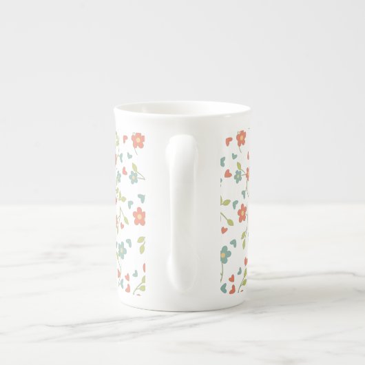Nostalgische Florals Bone China Tasse (Rückseite)
