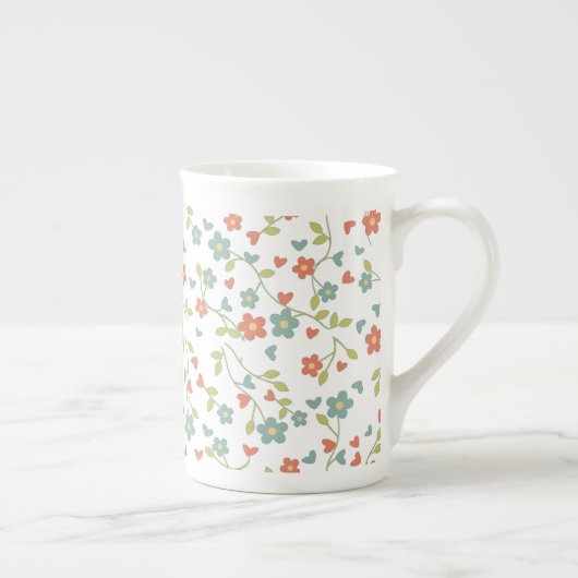 Nostalgische Florals Bone China Tasse (Rechts)