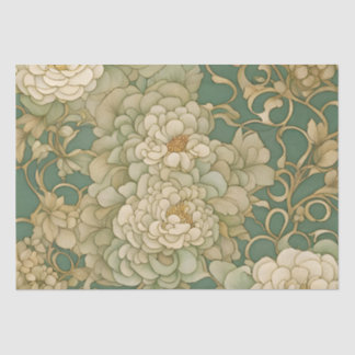Nostalgische Florals in Vintage-Tönen Seidenpapier