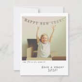 Nostalgische Foto-Neujahrskarte Feiertagskarte (Vorderseite)