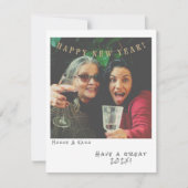 Nostalgische Foto-Neujahrskarte Feiertagskarte (Vorderseite)
