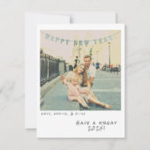 Nostalgische Foto-Neujahrskarte Feiertagskarte (Vorderseite)