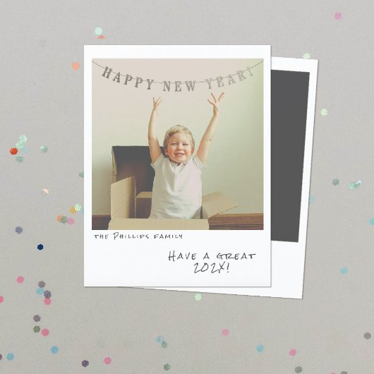 Nostalgische Foto-Neujahrskarte Feiertagskarte