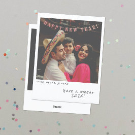 Nostalgische Foto-Neujahrskarte Feiertagskarte