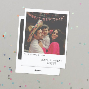 Nostalgische Foto-Neujahrskarte Feiertagskarte