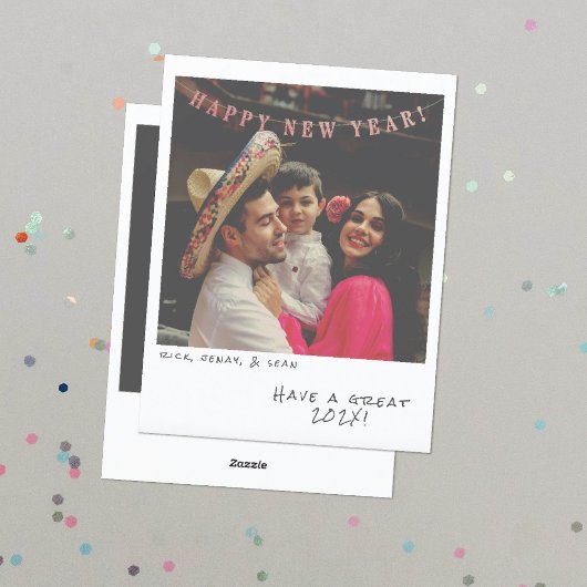 Nostalgische Foto-Neujahrskarte Feiertagskarte