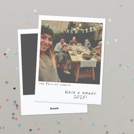 Nostalgische Foto-Neujahrskarte Feiertagskarte