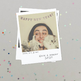 Nostalgische Foto-Neujahrskarte Feiertagskarte