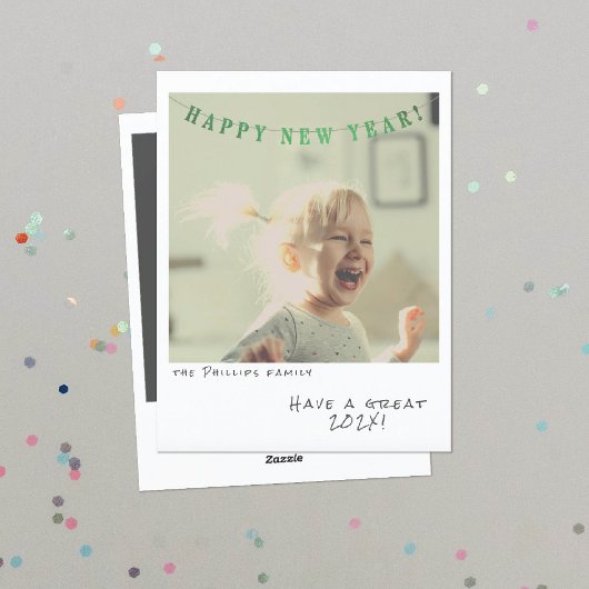 Nostalgische Foto-Neujahrskarte Feiertagskarte