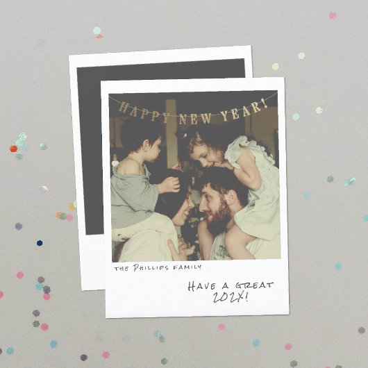 Nostalgische Foto-Neujahrskarte Feiertagskarte