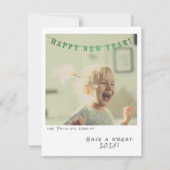 Nostalgische Foto-Neujahrskarte Feiertagskarte (Vorderseite)
