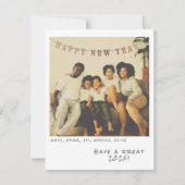 Nostalgische Foto-Neujahrskarte Feiertagskarte (Vorderseite)