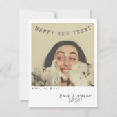 Nostalgische Foto-Neujahrskarte Feiertagskarte (Vorderseite)