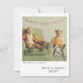 Nostalgische Foto-Neujahrskarte Feiertagskarte (Vorderseite)