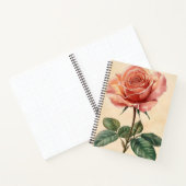 Nostalgische Französische Schöne Vintage Rose Notizblock (Innenseite)