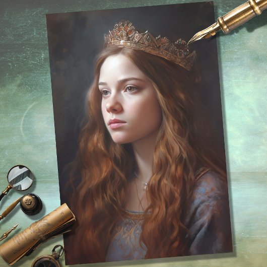 Nostalgische Frau mit Tiara 3 Dekoupage Paper Seidenpapier