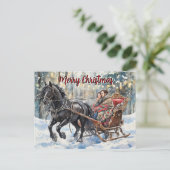 Nostalgische Friesen-Schlittenfahrt Weihnachten  (Stehend Vorderseite)