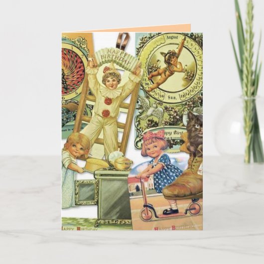 Nostalgische Geburtstags-Karte Karte (Vorderseite)