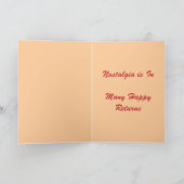 Nostalgische Geburtstags-Karte Karte (Innenseite)