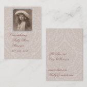 Nostalgische Geschäftskarte, die an Visitenkarte (Vorne/Hinten)