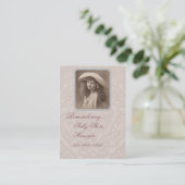 Nostalgische Geschäftskarte, die an Visitenkarte (Stehend Vorderseite)