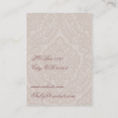 Nostalgische Geschäftskarte, die an Visitenkarte (Rückseite)