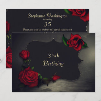 Nostalgische gotische Liebe zum Geburtstag Einladung