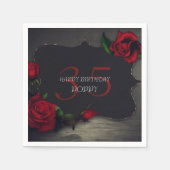Nostalgische gotische Liebe zum Geburtstag Serviette (Vorderseite)